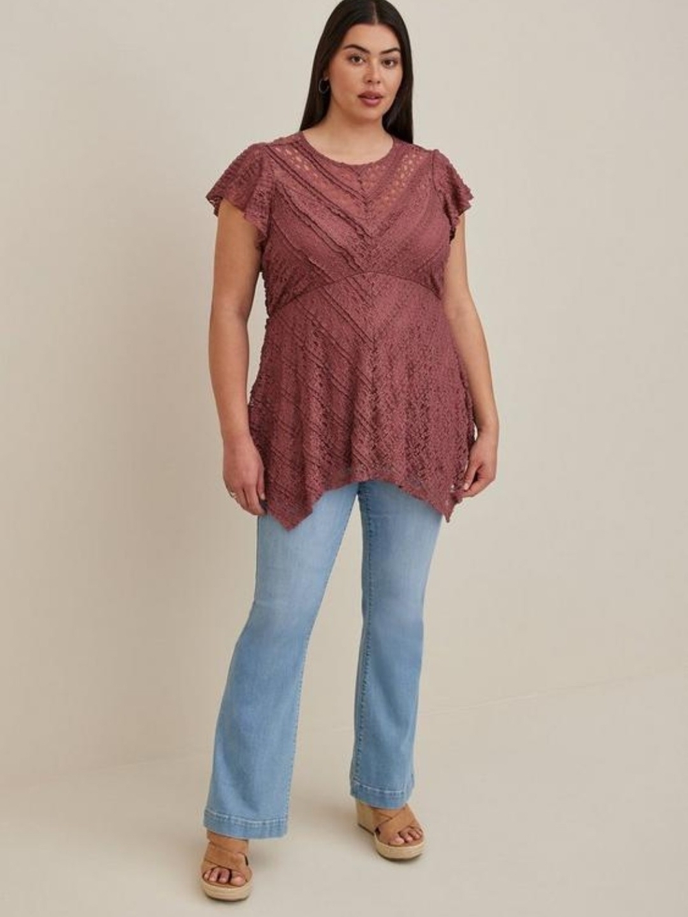 Brand New Torrid Lace Babydoll Sharkbite Hem Size 5